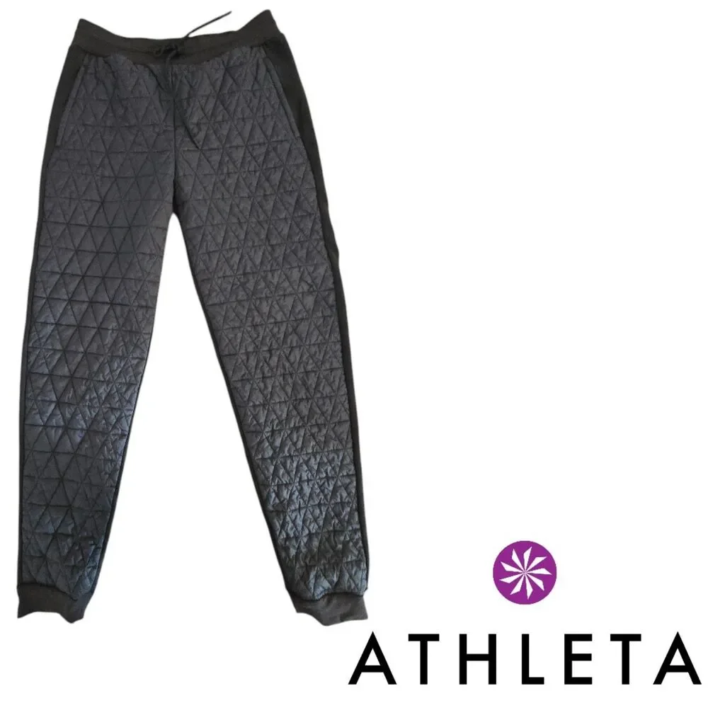 Athleta Solstice Quilted Jogger Pants Black Women's Size 6 Tall NWOT - Picture 6 of 6